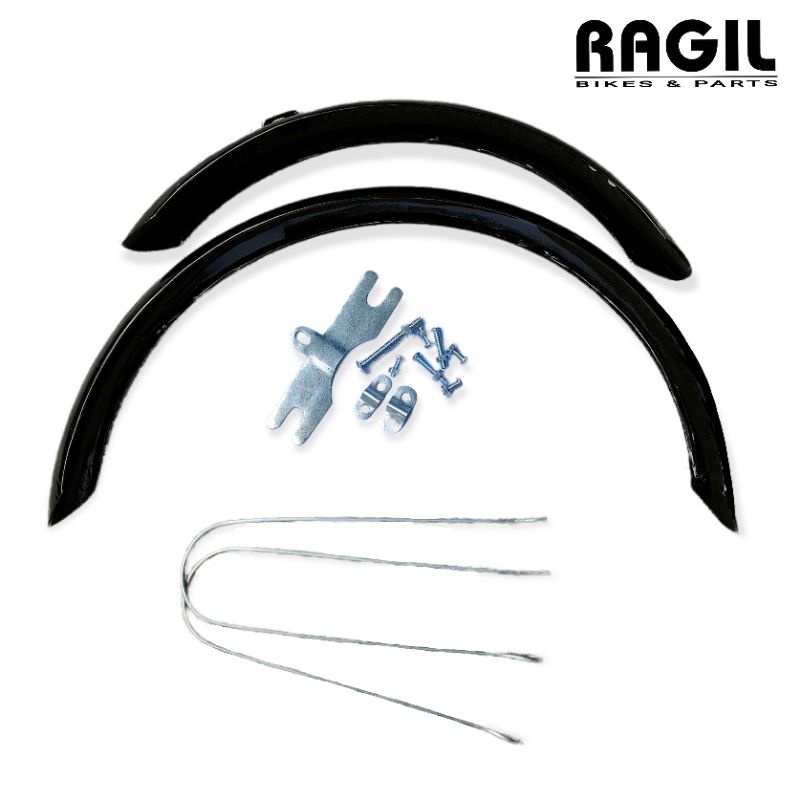 SPAKBOR SEPEDA 16 INCH FENDER SELI LIPAT MINI MINION RING 16" MUDGUARD HITAM BESI SLEBOR DEPAN BELAK