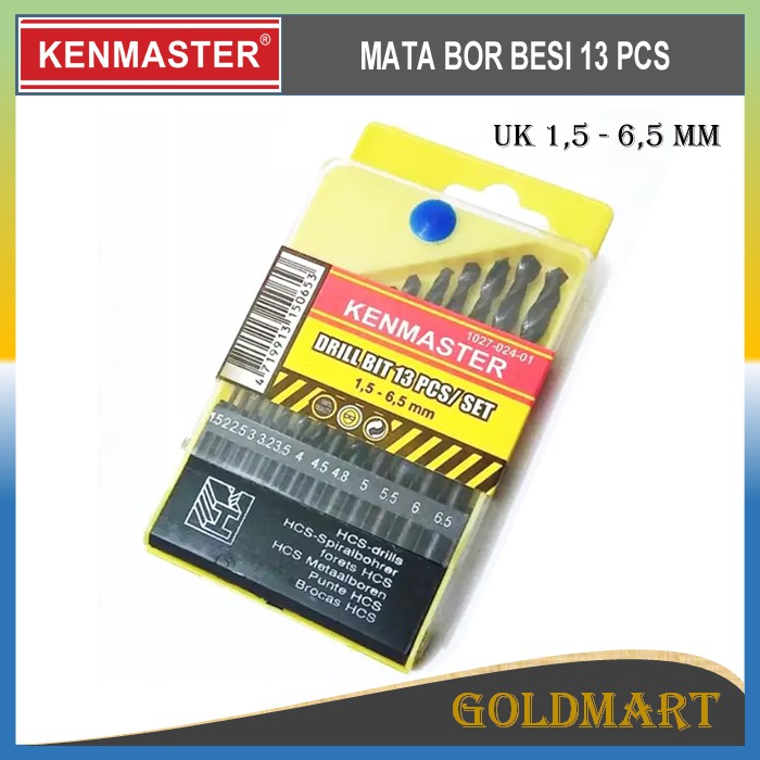 Mata Bor Besi 13 pcs Original Kenmaster Drill Bit Set