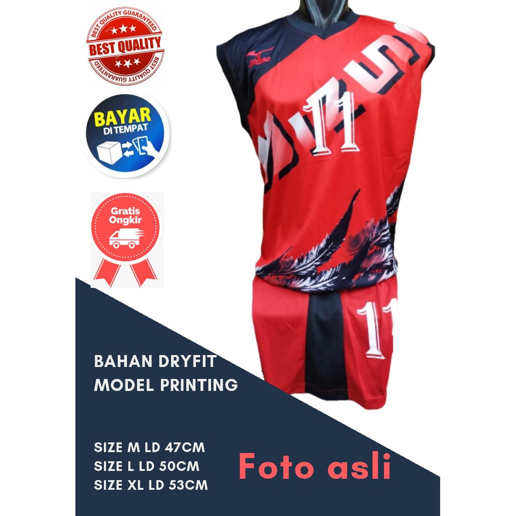 BAJU Jersey bola/ futsal/volly singlet printing