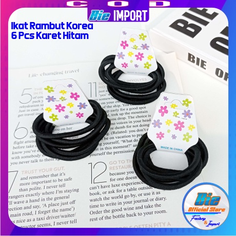 6 Pcs Ikat Rambut Korea Set Size Besar Impor Best Seller