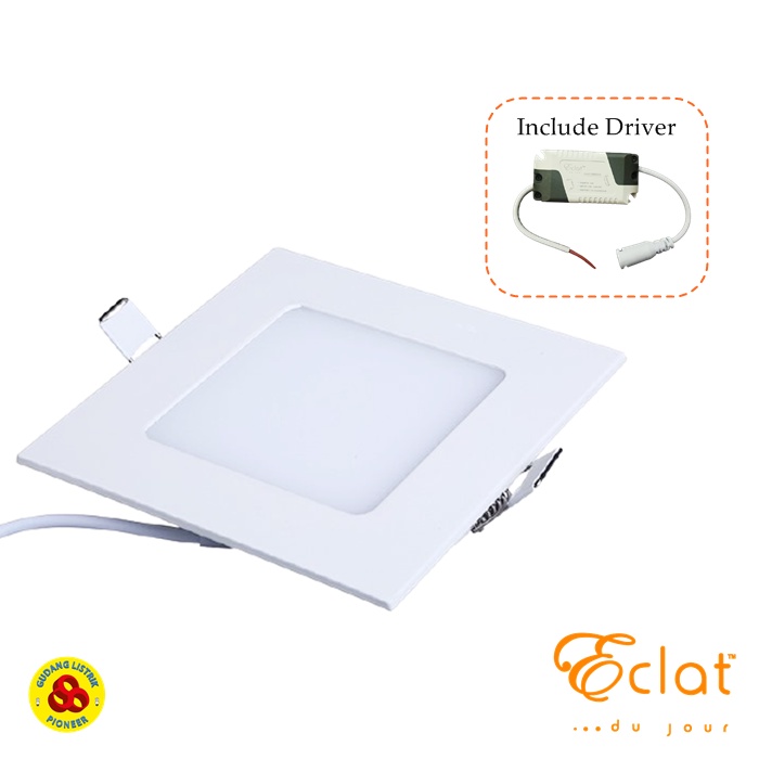 ECLAT LED Downlight 6W Putih Inbow Kotak LED Panel 6 Watt 6500K CDL