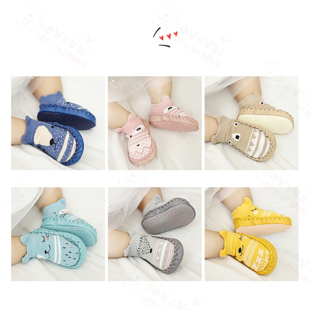 BEVAVAR Sepatu Bayi Prewalker Lucu Kaos Kaki Sepatu Anak Bayi Anti Slip