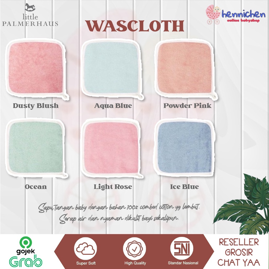 Little Palmerhaus waslap anak WASHCLOTH BAMBOO SAPU TANGAN BAYI  wash cloth BAYI ( 1 PCS