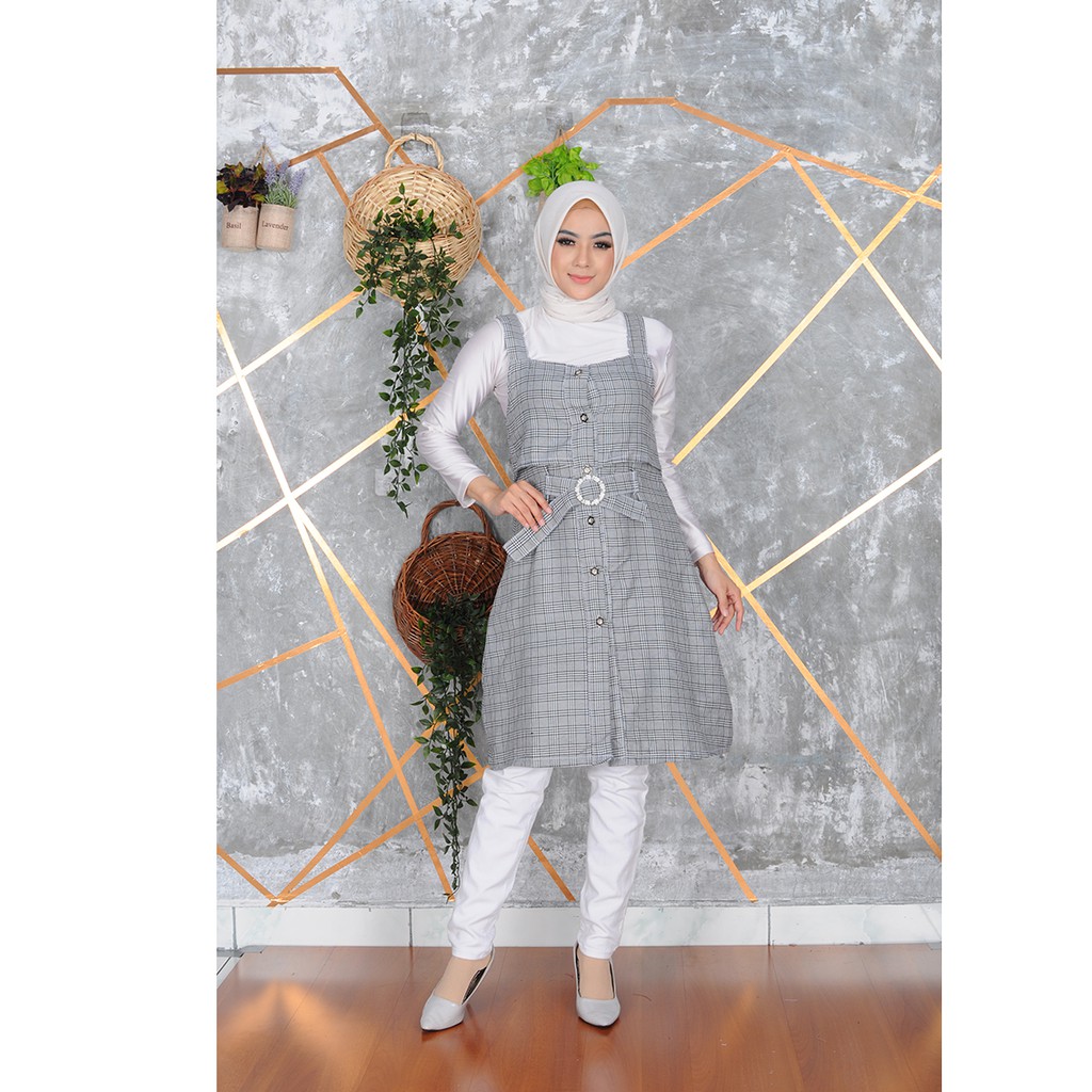 FORTUNA FASHION DRESS OVERALL KOTAK ZARA || OVERALL WANITA