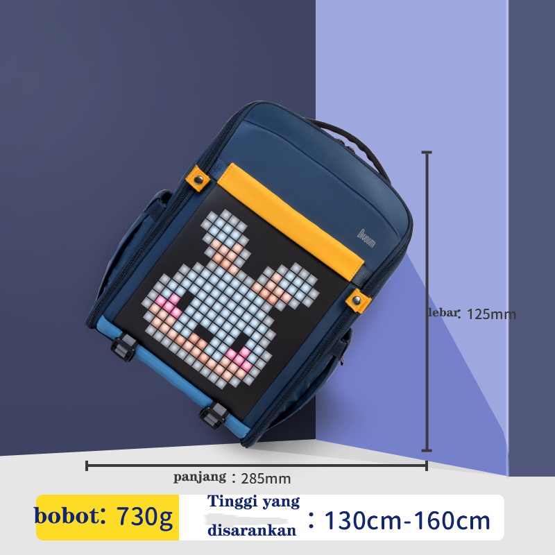 Divoom Backpack-s Pixel boy's ridge guard minus pixel berat ransel ringan ransel kapasitas besar