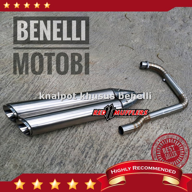 Jual knalpot benelli motobi 200 double