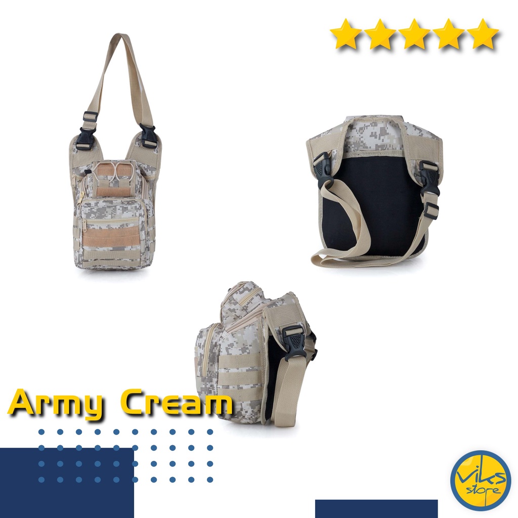 Tas Selempang Army Pria Cowok Sling Bag Bahu Casual Multifungsi Size Besar Lokal Premium