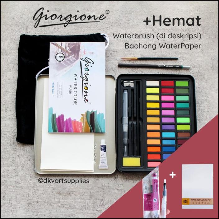 

Giorgione 36 Warna Colors Solid Watercolor Cat Air Box Set