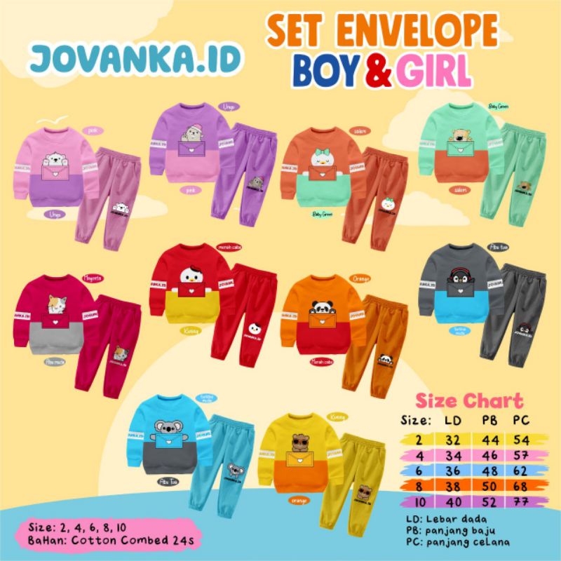 Set Jovanka Rainbow dan Jovanka Envelope
