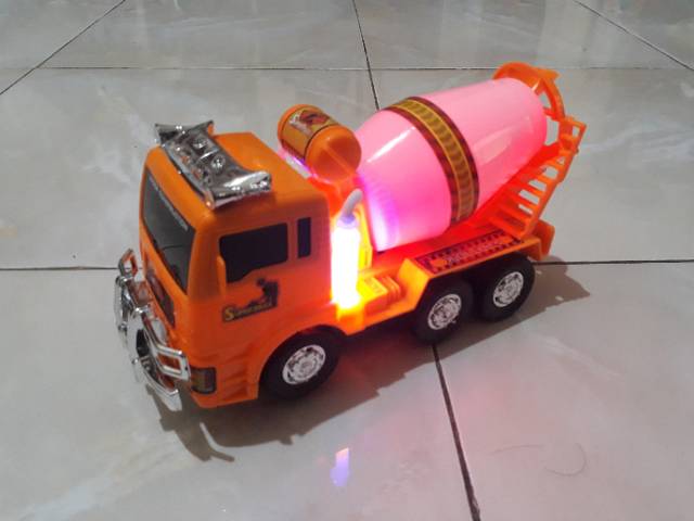 MAINAN TRUK MOLEN BUMP GO - MIXER TRUCK MOBIL BATERAI ANAK EDUKATIF