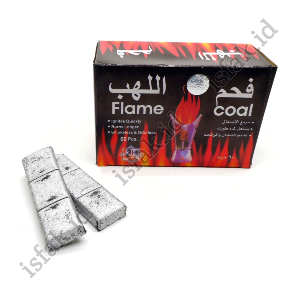 Arang Flame Coal Silver Isi 60 Pcs Areng Silver Flem Coal Bara Bukhur Bakhoor Bakhour Arang Bakar Gaharu Dupa Cendana Menyan