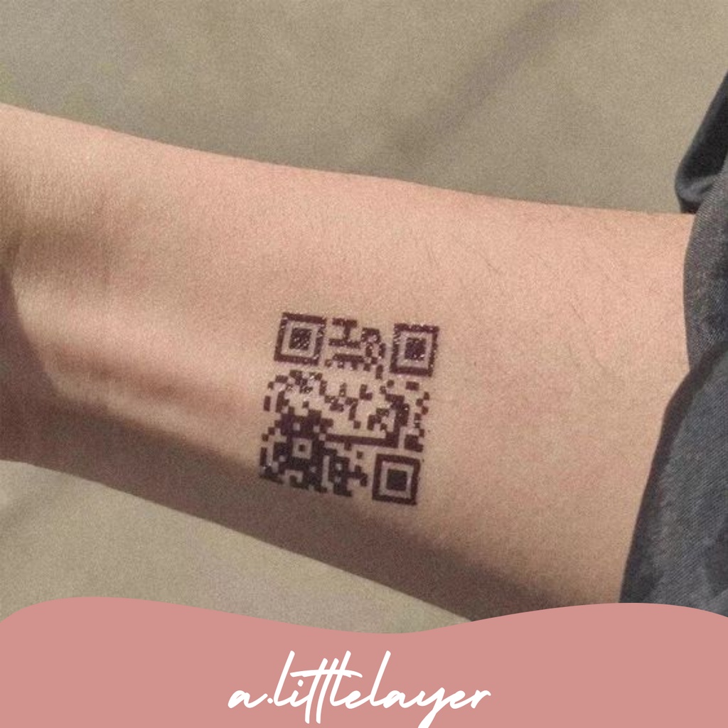 LOVERS TATTOO COUPLE TATTOO CONFESSION TATTOO QR CODE TATTOO TATO BARCODE QR CODE AESTHETIC CODE TAT