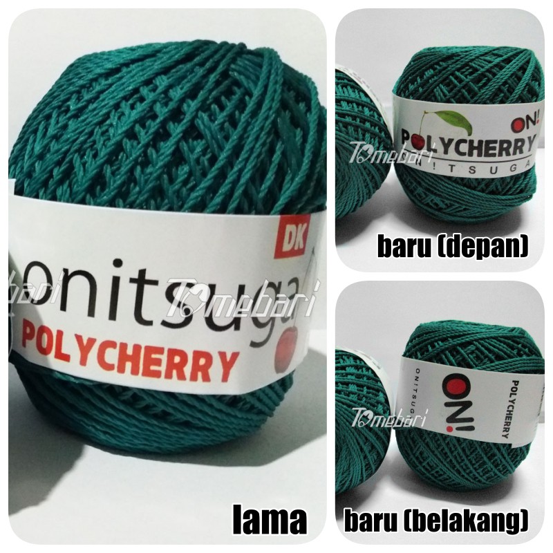 BENANG RAJUT POLYESTER ONITSUGA POLYCHERRY HIJAU TOSCA GELAP TBP- 8834