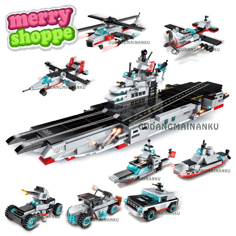 Qman Enlighten Carrier Warship 1406 (isi 8) Pangkalan Udara