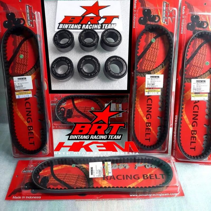 Paket Super Roller & V Belt BRT Yamaha Mio M3 Mio Z Soul GT 125 Mio S Xride 125 Fino 125 Vanbelt 2PH