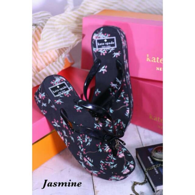 Sepatu wanita Original Kate spade Wedges jasmine sakura