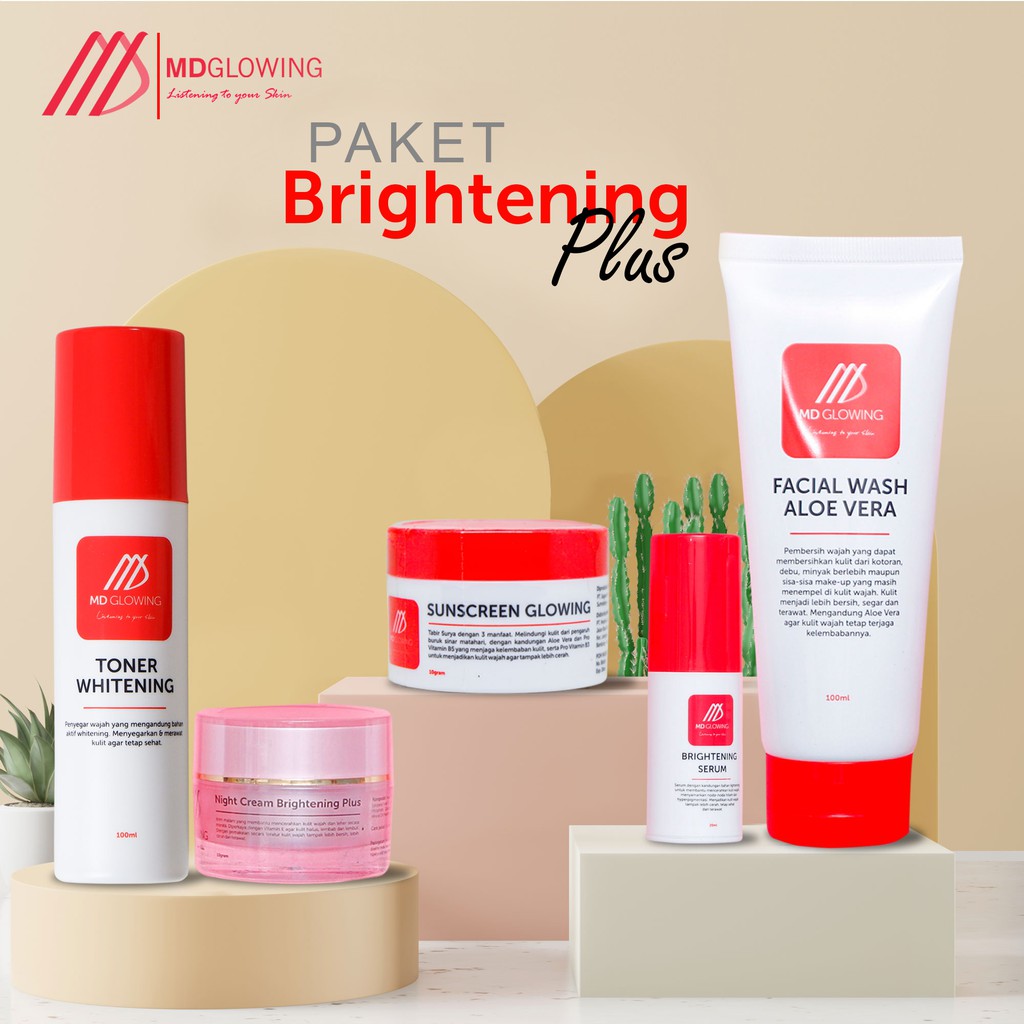 MDGLOWING Paket Glowing Brightening Plus by Md Glowing The new MD Glowing Distributor Resmi MD GLOWI