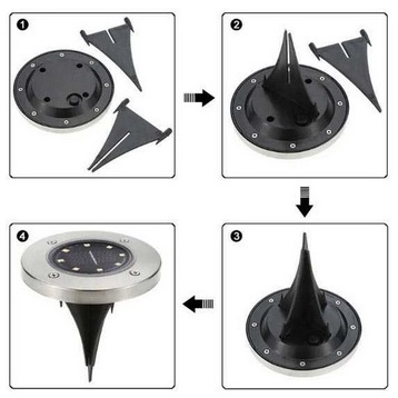 Lampu Tanam Taman Solar Tenaga Surya Outdoor LED Anti Air SL-600