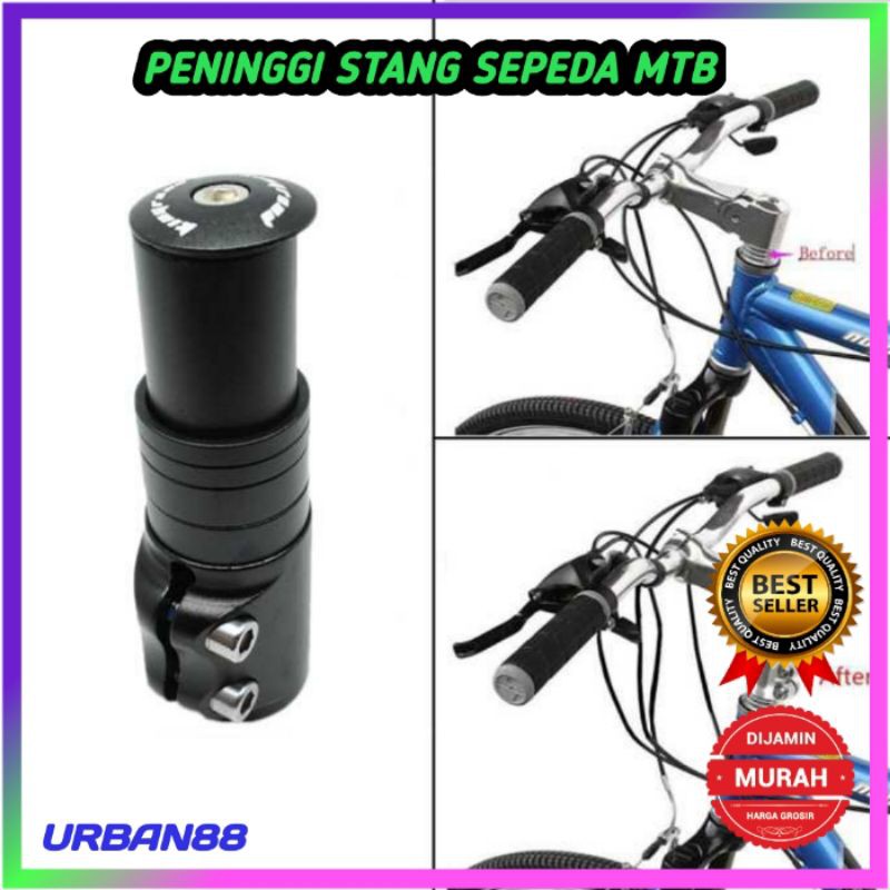 Peninggi Stang Sepeda Gunung MTB Universal Warna Hitam