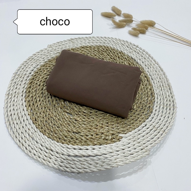 HIJAB PASHMINA INNER/JILBAB INNER/PASHMINA POLOS/175X70CM-COKLAT TUA