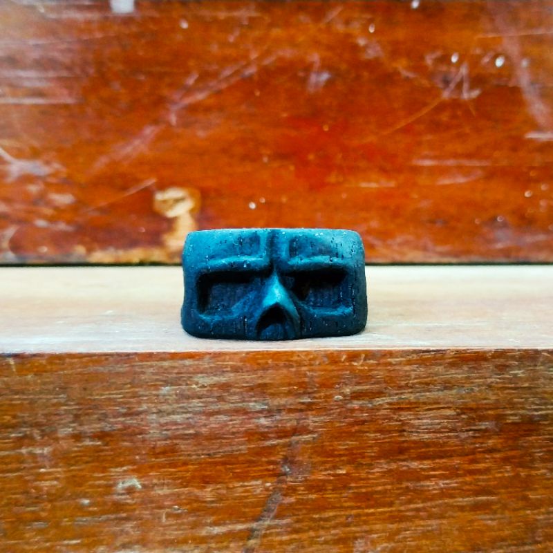 Cincin Kayu Ukir Bisa Custom Couple Ring Skull Cincin Kayu Ukiran Skull Ring
