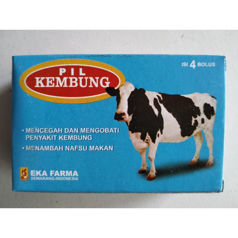 PIL KEMBUNG Isi 4 Bolus - Mencegah &amp; Mengobati Penyakit Kembung pada Sapi Domba Kambing