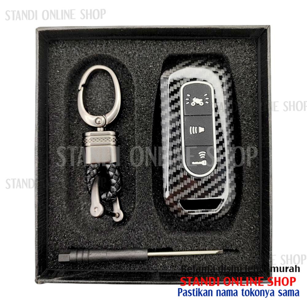 Cover Remote Sarung Kunci Smartkey Carbon Case Motor Honda PCX