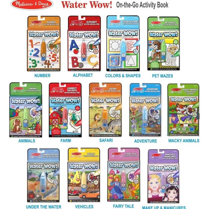 Melissa & Doug Water Wow buku mewarnai