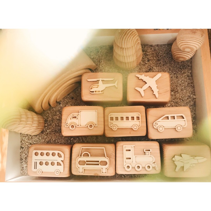 

vehicles wooden stamper