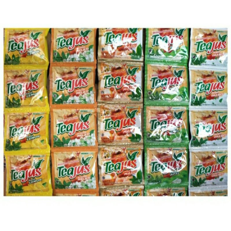 

Tea Jus Varian rasa 8gr x 10pc( 1 renceng)