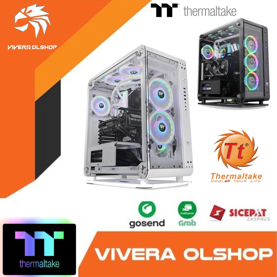CASE THERMALTAKE CORE P6 TG SNOW WHITE TEMPERED GLASS