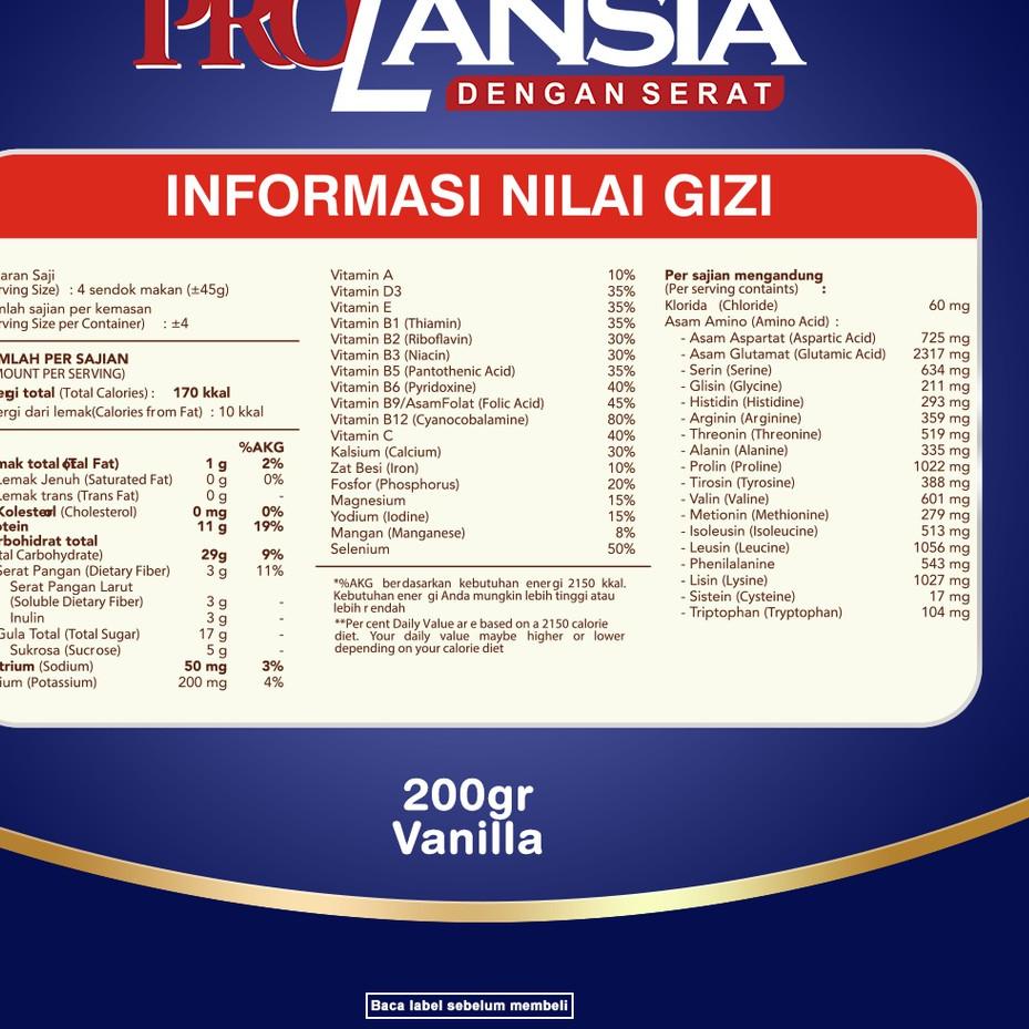 

(8KV) Prolansia 200 Gram Susu Lansia WY91 ➚