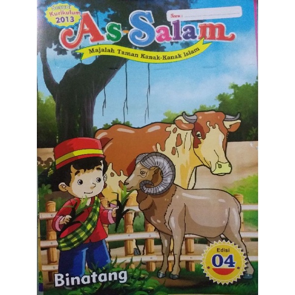 majalah anak tema binatang edisi 4 paud/tk/ra