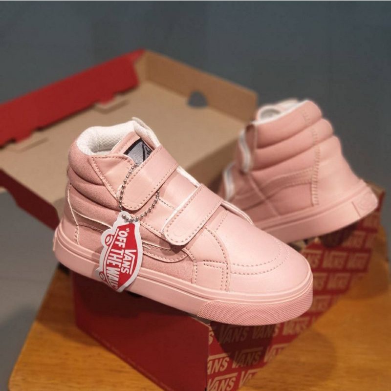 SEPATU ANAK PEREMPUAN VANS SK8HI VELCRO DAN TALI / SEPATU FASHION BABY BERKUALITAS TERMURAH UNTUK PEREMPUAN