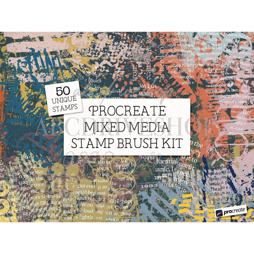 Procreate Brush - Procreate Mixed Media Stamp Brushes