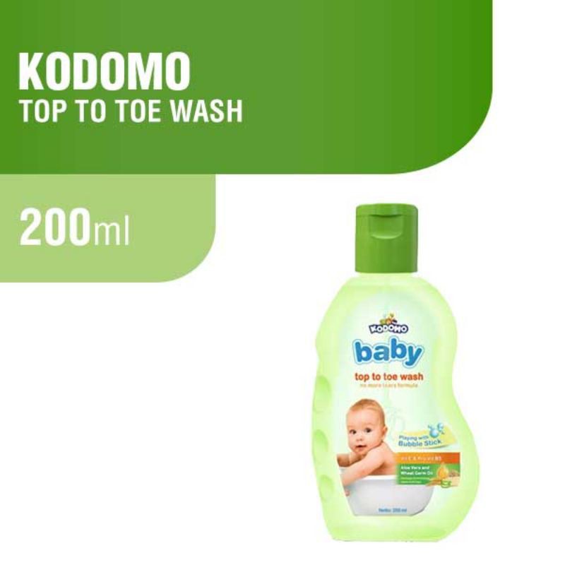 KODOMO HAIR&amp;BODY TOP TO TOE WASH BABY 200ML