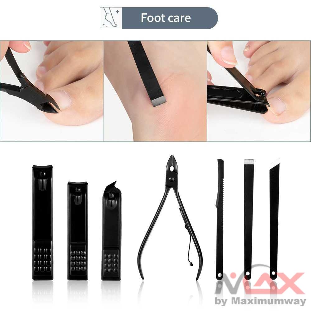 VCHOSE Set gunting kuku PROFESIONAL 555 Set Perlengkapan Manicure Pedicure super tajam Cutters Nail 18pcs  kunting kuku, korek kuping, pinset, kikir kuku 7/10/16/18 Pcs Manicure Cutters Nail Clipper Set Household Stainless Steel Ear Spoon Nail Clippers