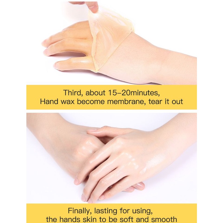 MASKER TANGAN DAN KAKI PEEL OFF / HONEY HAND WAX MELEMBUTKAN DAN MENCERAHKAN ANTI PENUAAN