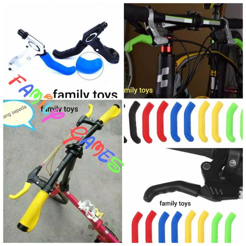 family games Sarung Grip stang gagang stang sepeda silicon lembur 1pasang