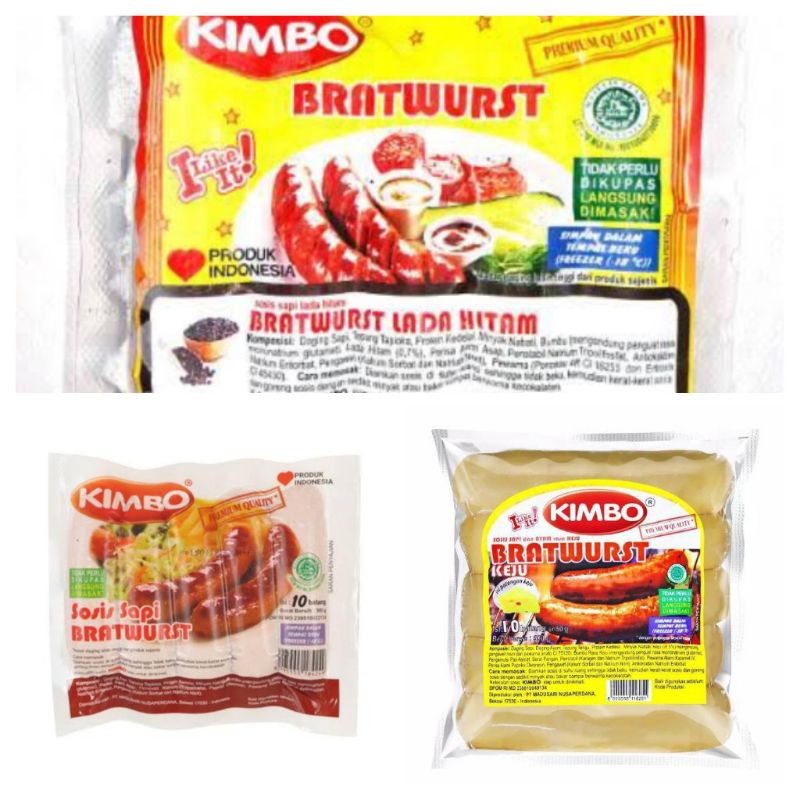 

Sosis Bratwurst Original, Keju, Lada Hitam 10 pcs