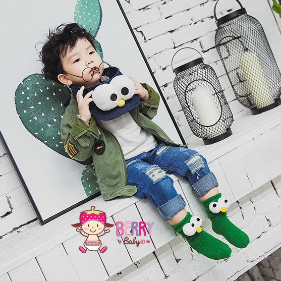 YooBerry Kaos Kaki Anak Model Korea 3D Elmo Merah Premium Kaos Kaki Boneka 3D Berry Mart