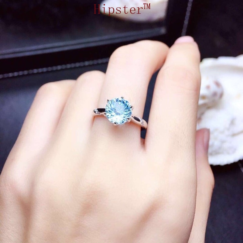 Hot Sale New Design Fancy Cut Light Aquamarine Ring