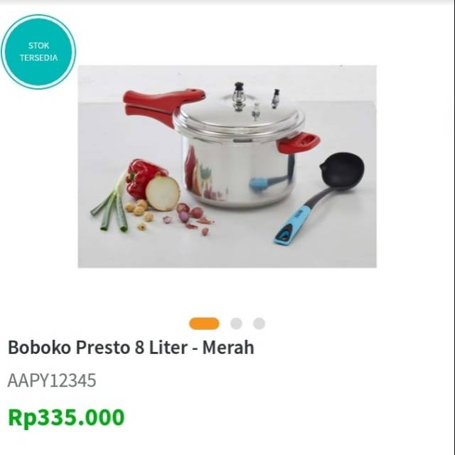 Panci presto boboko 8 liter aluminium