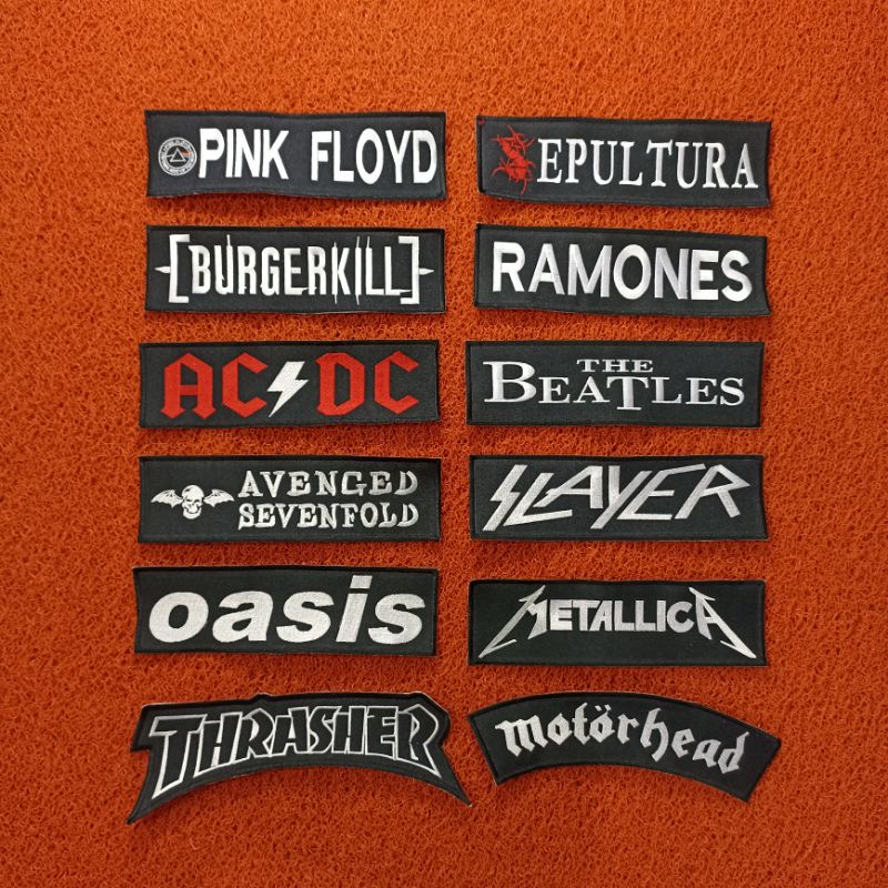 BACKPATCH BORDIR MUSIK / BAND BUAT DI PUNGGUNG JAKET ( UKURAN BELAKANG JAKET )