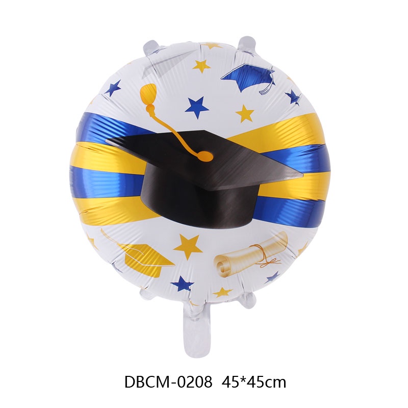 BALON FOIL WISUDA JUMBO MINI BULAT MIX GRADUATION GRAD MURAH BALON DEKORASI LUCU