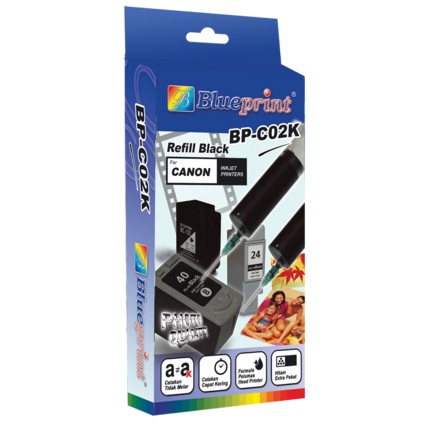 Tinta Suntik BluePrint untuk Semua Tipe Printer - Black & Colour