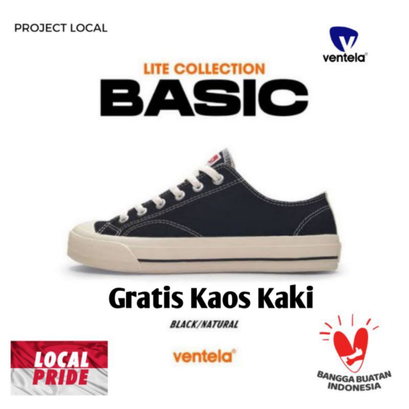 Ventela Basic Black Natural Low - ventela basic