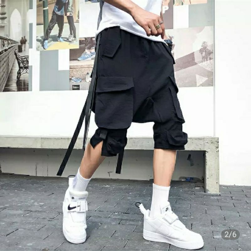 Short Pants Pria Harem Pants Streetwear Hypebeast Pants