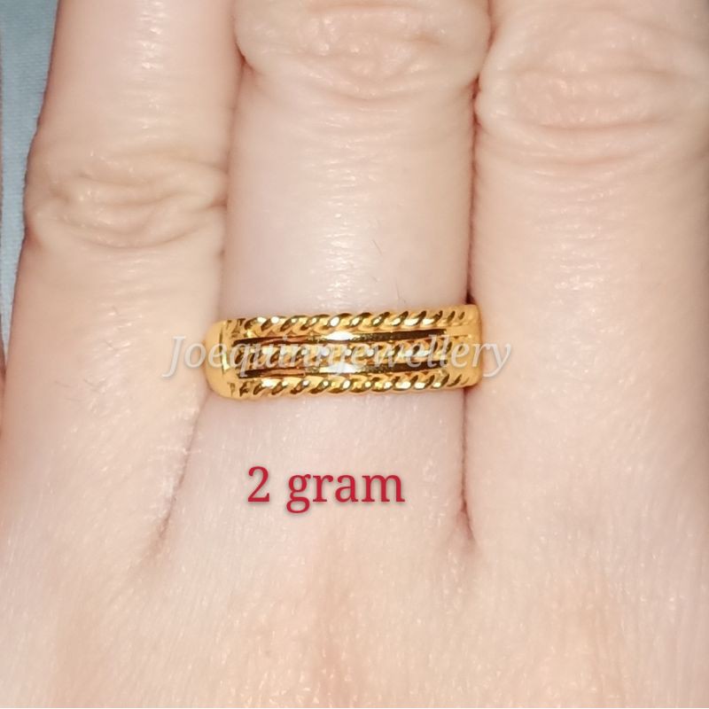 cincin ukir rante emas muda 2 gram