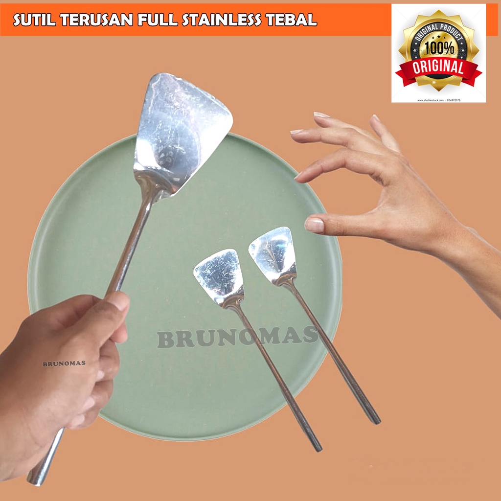 Sutil Terusan PENDEK - Spatula Full Stainless TebaL
